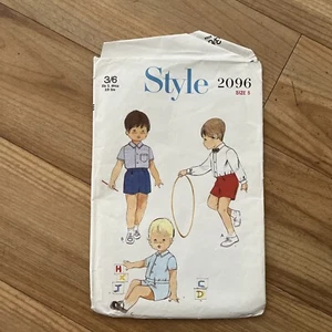 style 2096 sewing pattern boys shirt And Short Trousers Size 5 1967 - Picture 1 of 6
