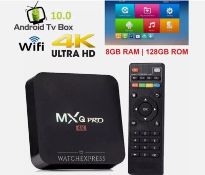 DECODER SMART Internet TV BOX ANDROID 10.0 CPU 4 Core 8GB RAM 128GB ROM 4K Ultra - Immagine 1 di 4