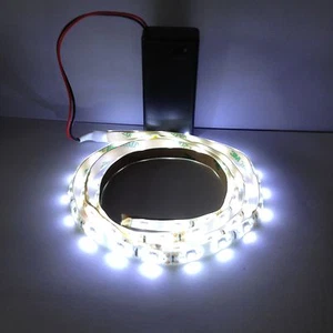 Asta Bandiera Telescopica Luce Led Bianca 9V Batteria 1000mm Striscia Impermeabile - Foto 1 di 1