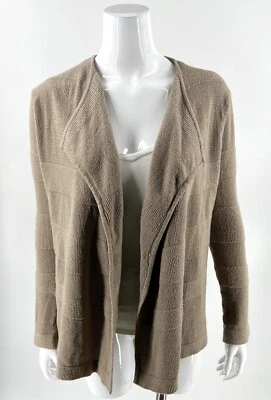 Кардиган Larry Levine свитер размер M желтовато-коричневый коричневый открытый передний открытый вязаный мягкий женский - Изображение 1 из 4