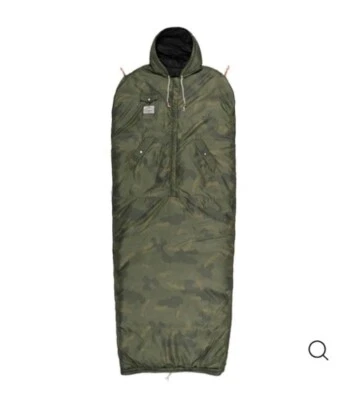 NEW Poler Napsack Reversible Sleeping Bag S Furry Camo & Black Camp Vibes RARE - Image 1 of 4