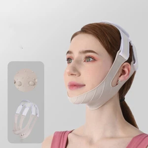 Silicone Elastic Face Slimming Bandage V Line Face Shaper Cheek Lift Up Belt JR - Picture 1 of 12