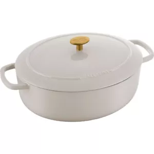 4062297005386 Ballarini Bellamonte oval cast iron pot - Ivory, 6.5 ltr BALLARINI - Picture 1 of 1