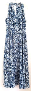 CHAUS VTG 90s Maxi Dress Sundress Blue Floral Romantic English Cottagecore - Bild 1 von 13