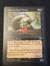 Barbed Black Wurm X4 Mirage LP MTG Magic the Gathering Cards Play Set