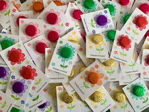 CHOCOLATE CARDS! 'Thank you' flower themed cards with chocolates. Personalise! - Picture 1 of 11