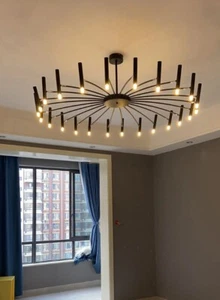 Modern LED Luxury chandelier 12 head, 24 head small and large, black and white - Picture 1 of 5
