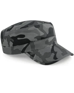Beechfield Camo Army Peaked Cap Unisex Hat Mens Womens - Picture 1 of 8