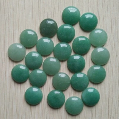 Natural Green Aventurine Round CABOCHON 20mm Beads 30pcs/lot Wholesale No Holes - Image 1 of 4