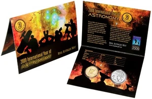 2009 Australia Two Coin Unc Set $1 and 20c International Year of Astronomy RAM - Picture 1 of 1
