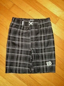 Rugged Butts (Ruffle Butts) Black Plaid Swim Trunks/Shorts Size 5 - Picture 1 of 8