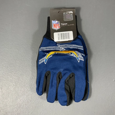 Los Angeles Chargers NFL Football Two Tone Team Utility Gloves Grip Blue Yellow Cover