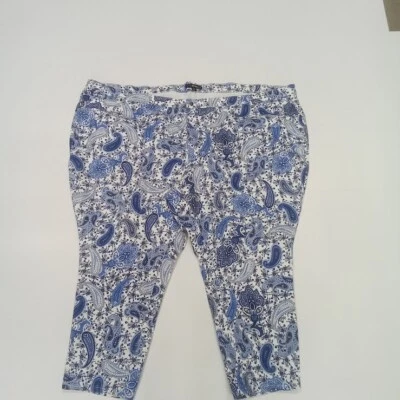 NWOT Denim 24/7 Womens Blue/White Paisley Jeans Size 42W - Image 1 of 3