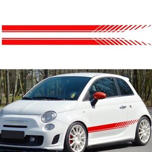 Red For Racing Style Car Body Side Fender Stickers Pack of 2 for Cool Car Look