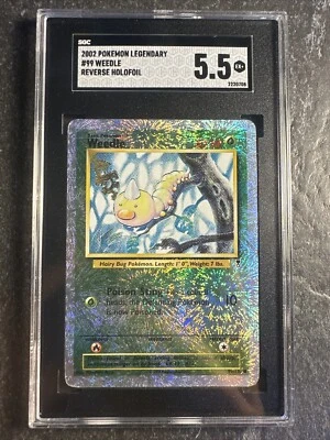 2002 Pokémon Legendary Collection Weedle 99 /110 SGC 5.5 EX+ Reverse Holographic - Image 1 of 4