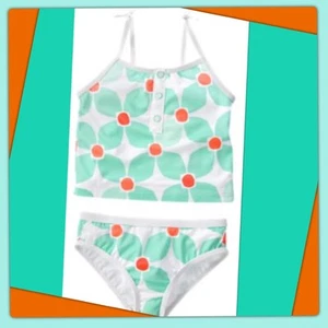 NWT 5 Gymboree GEO FLOWER 2pc TANKINI Swimsuit Swimming UPF 50+ Daisy Mint Color - Picture 1 of 3