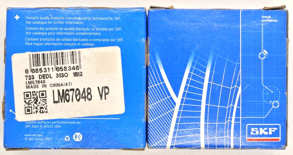 SKF BEARING LM67048 VP NEW B8 - Image 1 of 1