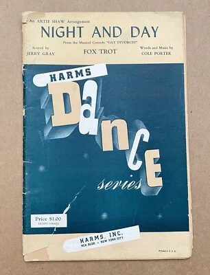 Night And Day Fox Trot Arrangement 1939 Cole Porter Piano Brass Strings - Image 1 of 4