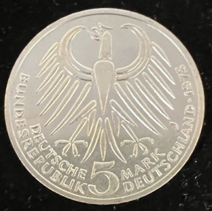 1975 J German Uncirculated Silver 5 Deutsche Mark (C4785)