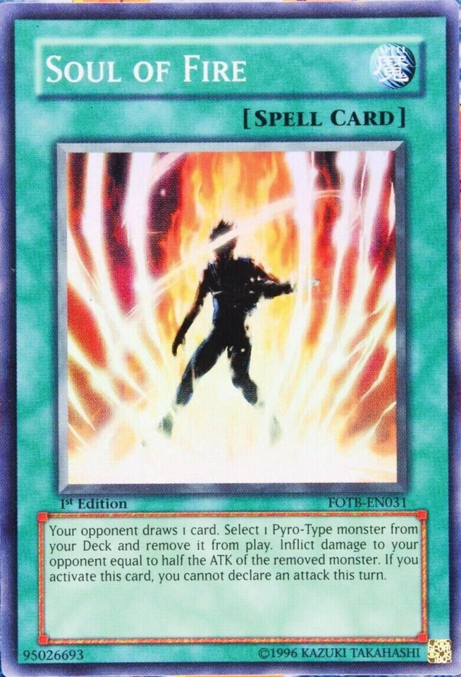 Soul Of Fire - FOTB-EN031 1st Edition Super Rare Yugioh TCG Card - Image 1 of 1