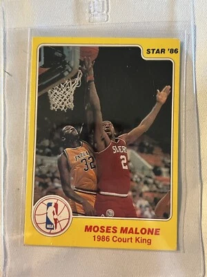 1986 Star Court Kings Moses Malone #21 HOF - Image 1 of 2