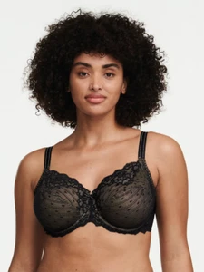 Sujetador con aros Chantelle 3281 Rive Gauche talla 32G cobertura completa negro nuevo con etiquetas - Imagen 1 de 8