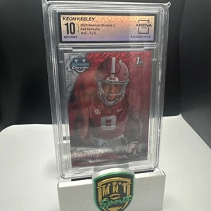 2023 Bowman Chrome U 1st Keon Keeley Red Refractor 4/5 Alabama #43 Gem Mint 10 - Picture 1 of 3