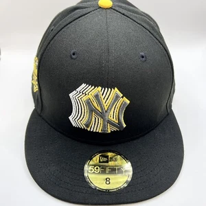 New Era NY Yankees 59FIFTY 1998 World Series MLB - Fitted Hat Size 8 Black Cap - Picture 1 of 12