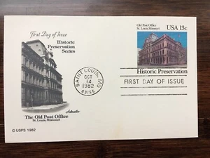 First Day Cover Postcard 1982 13c Old Post Office St Louis Missouri - Picture 1 of 1