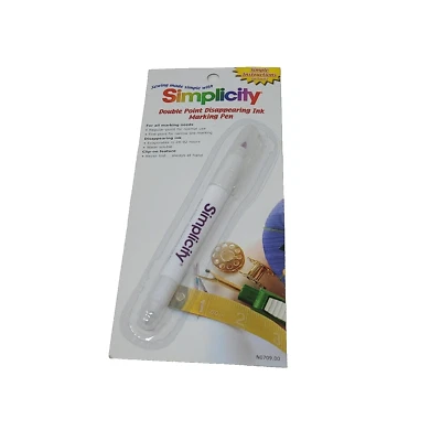 Herramienta de costura pluma marcadora tinta desaparecida doble punto simplicity Foto 1 de 4