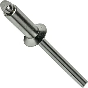 Rivetti Pop Acciaio Inox 3/16" x 1/2" Testa Svasata Piatta Cieca 6-8 Qtà 100 - Foto 1 di 7