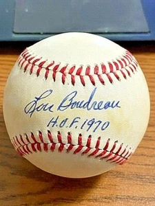 LOU BOUDREAU SIGNED AUTOGRAPHED OAL BASEBALL! Red Sox, Indians! "HOF 1970" - Picture 1 of 2