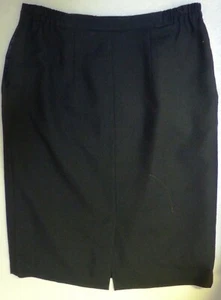 Joan Leslie Polyester Straight Pencil Skirt Size14 Black Lined Work Professional - Picture 1 of 5
