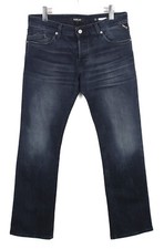 REPLAY Jimi MA923 Jeans Men's W33/L32 Regular Fit Whiskers Faded Dark Blue