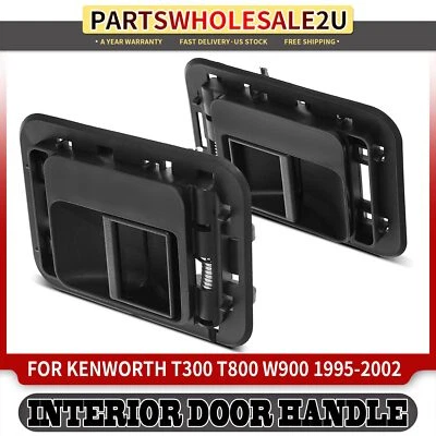 2x Manija de puerta interior delantera negra para Kenworth T300 T600A W900 T800 1995-2002 Foto 1 de 4