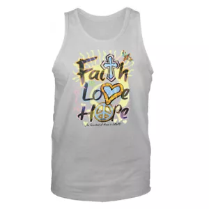 Glaube Liebe Hoffnung christlich religiös Gott Bibel Kirche Jesus Grafik Tanktop - Bild 1 von 4