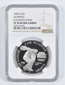 1983-S Olympic Commemorative Proof Silver Dollar NGC PF70 *0774