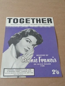 Connie Francis - Together sheet music - Picture 1 of 1