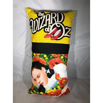 Wizard of Oz Fabric Pillow Dorothy Asleep in the Poppy Field Ruby Slippers Gift - Image 1 of 4