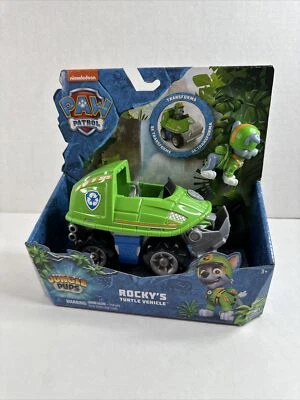 ЩЕНКИ ЛАПЫ ПАТРУЛЬ - ЩЕНКИ ДЖУНГЛЕЙ - АВТОМОБИЛЬ И ФИГУРКА ЧЕРЕПАХИ РОККИ - ТРАНСФОРМИРУЮТСЯ - НОВЫЕ - Изображение 1 из 4