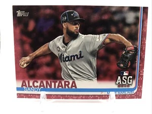 2019 Topps Mother's Day Pink Parallel #US104 Update Series Sandy Alcantara # /50 - Picture 1 of 2
