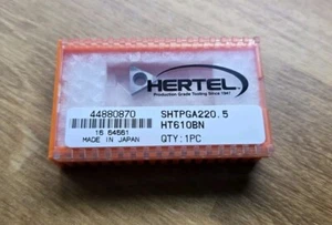 (1 Pc) HERTEL 44880870 Turning Insert Uncoated SHTPGA220.5 HT610BN PCBN - Picture 1 of 1