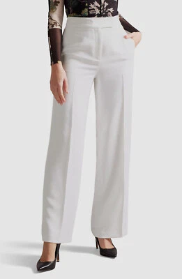 Ted Baker Women's Ivory Wide-Leg Sayakat Trouser Pants Size 6 - Image 1 of 4