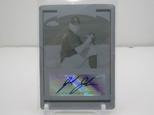 JOSH JOHNSON 2006 TOPPS CHROME CYAN PRINTING PLATE AUTOGRAPH AUTO! 1/1! MARLINS!