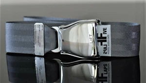 AS light weight Schnalle Flugzeuggürtel by F5 hochglänzend gunmetal grey SE - Picture 1 of 2