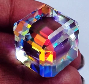 Cubo de piedras preciosas sueltas de cuarzo místico color arco iris 104,10 quilates con certificado - Imagen 1 de 7