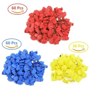 150PCS T-Taps Electric Wire Cable Crimp Connectors Quick Splice Terminals Kit - Picture 1 of 12