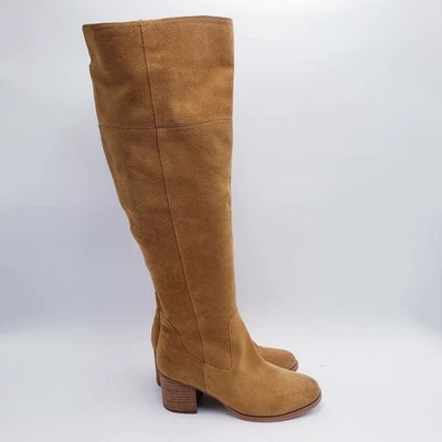 Botas Marc Fisher Escape altas sobre la rodilla gamuza tostada pantorrilla ancha talla 6W ancho Foto 1 de 4