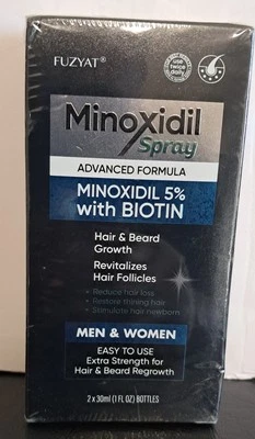 Minoxidil 5% Hair Growth Serum Spray with Biotin 2x30ml (1fl oz) - Image 1 of 4