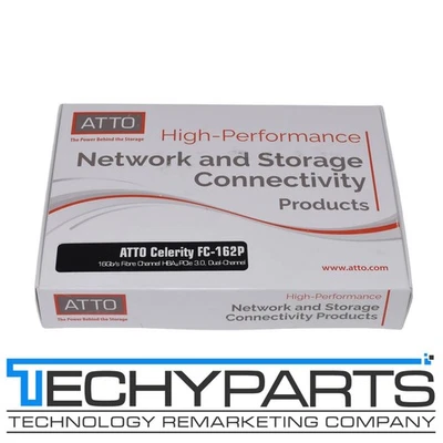 NEW ATTO FC162P Celerity Dual Channel 16GB/s Fibre Channel Gen 6 PCIe 3.0 x8 HBA - Image 1 of 4